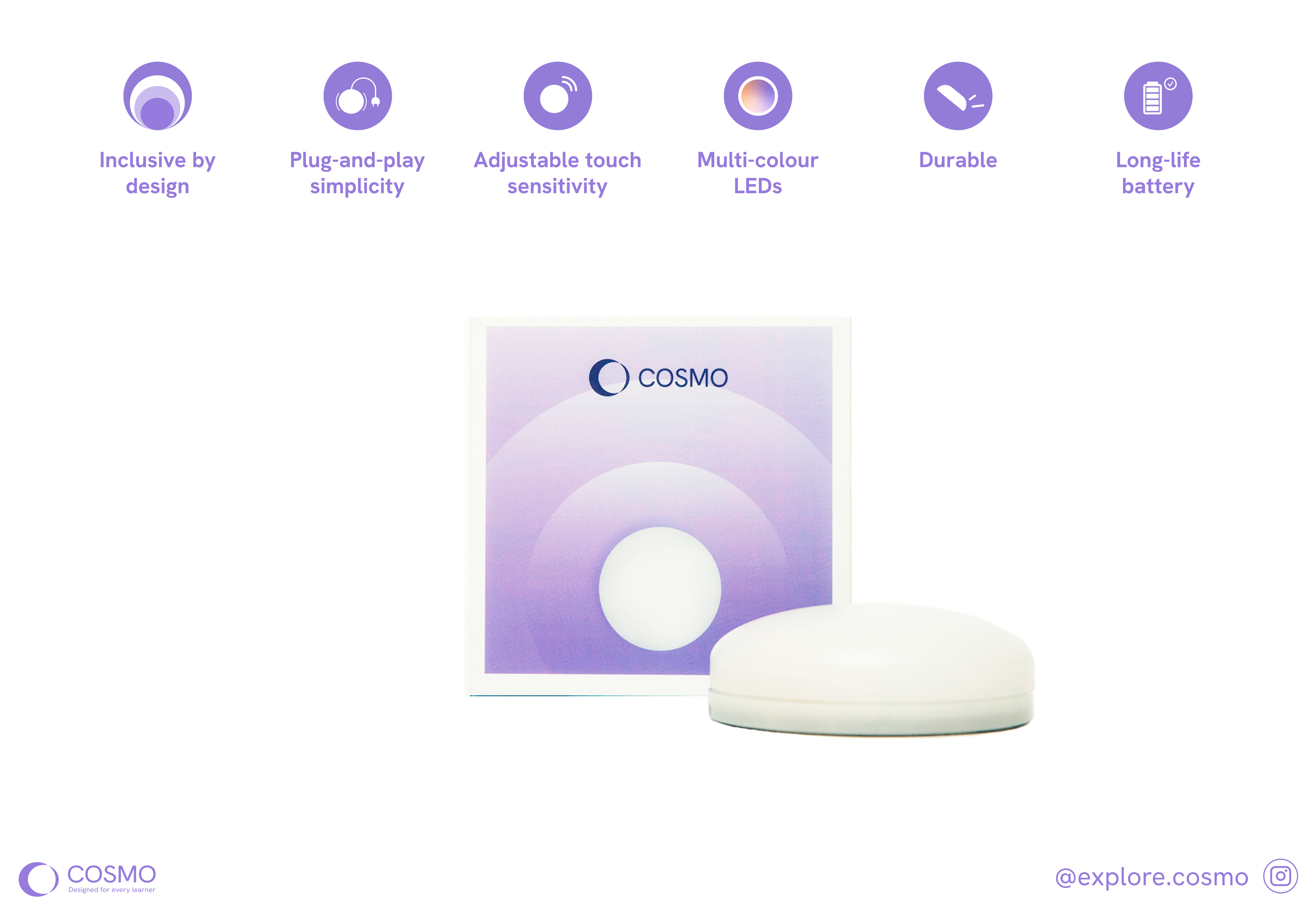 Buy Cosmo Dot - A Bluetooth-enabled, Multi-sensory Contr... - Assistive ...