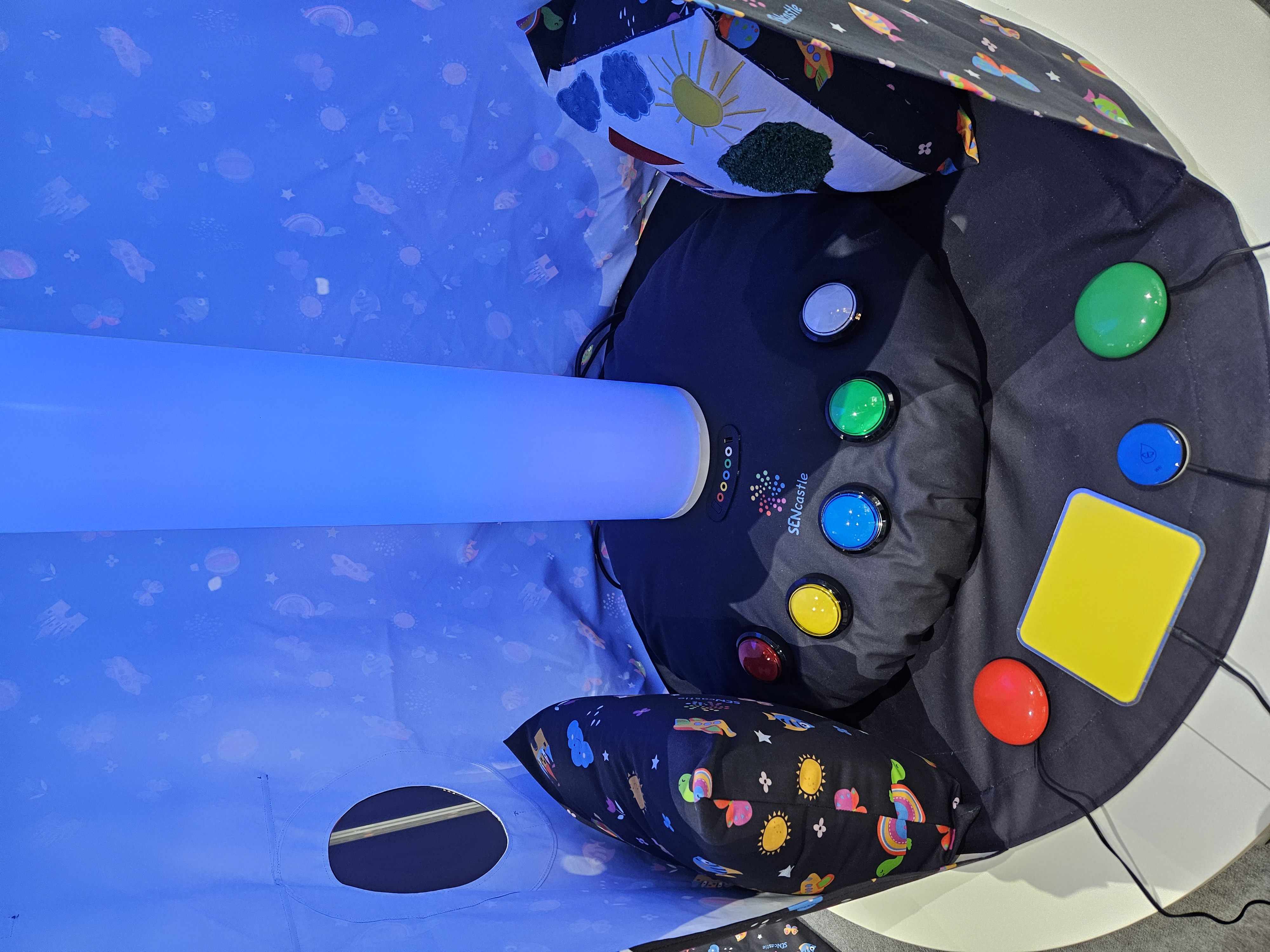 2 sensory cushions providing a variety of sensory input