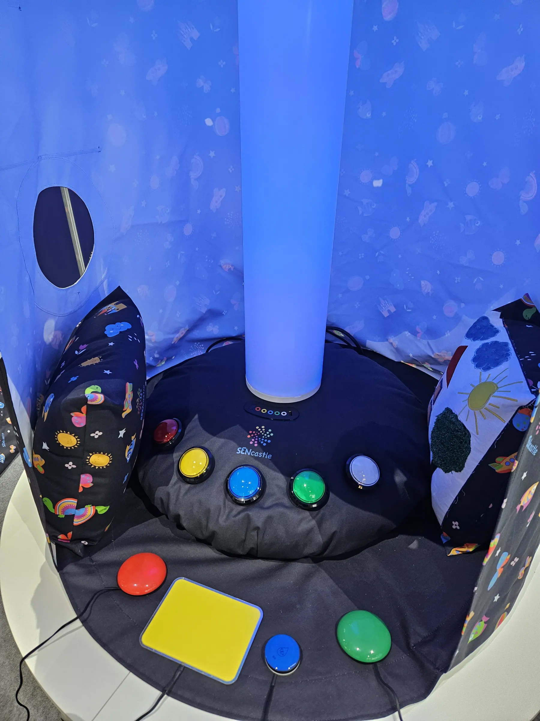 2 sensory cushions providing a variety of sensory input