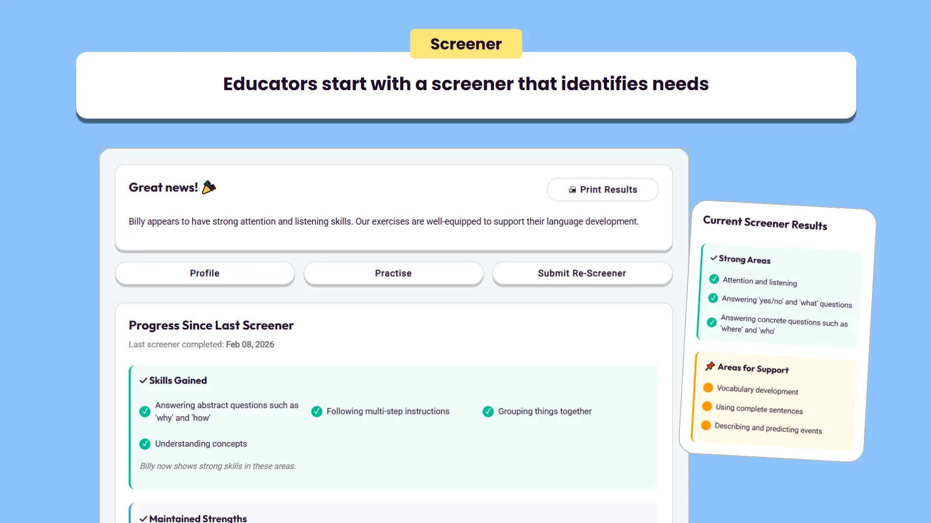 Outline and Identify needs quickly