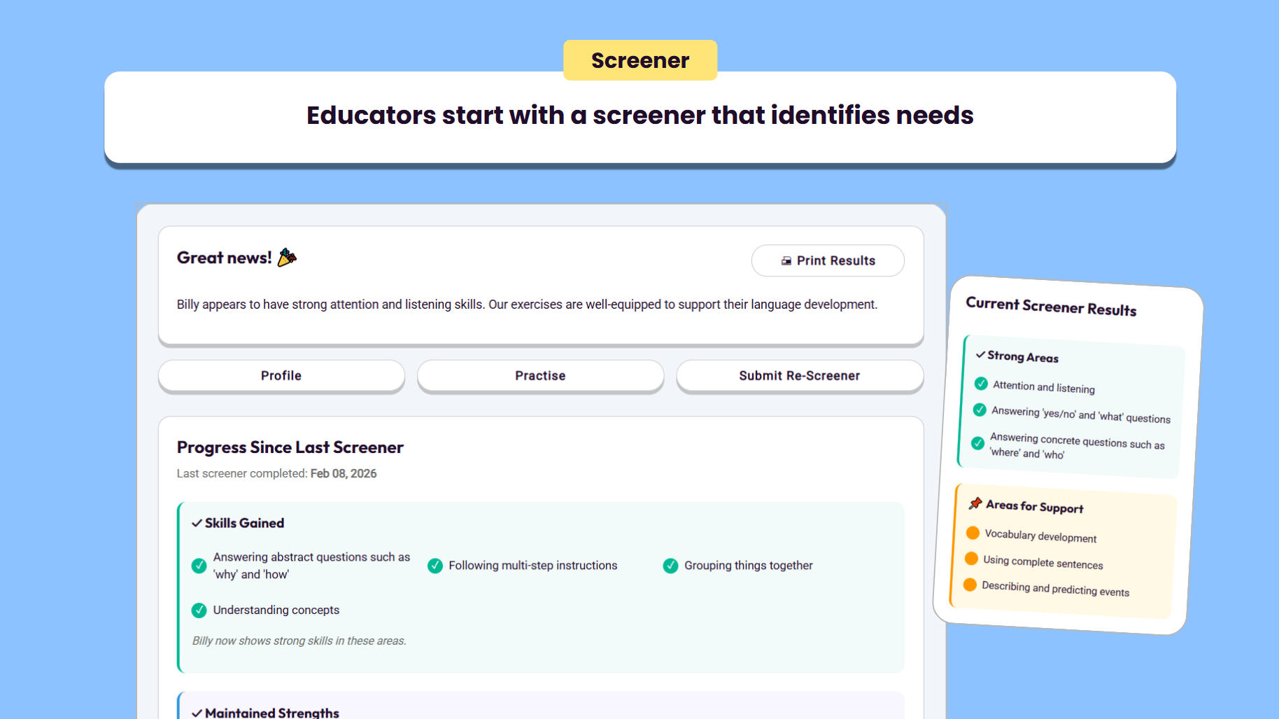 Outline and Identify needs quickly