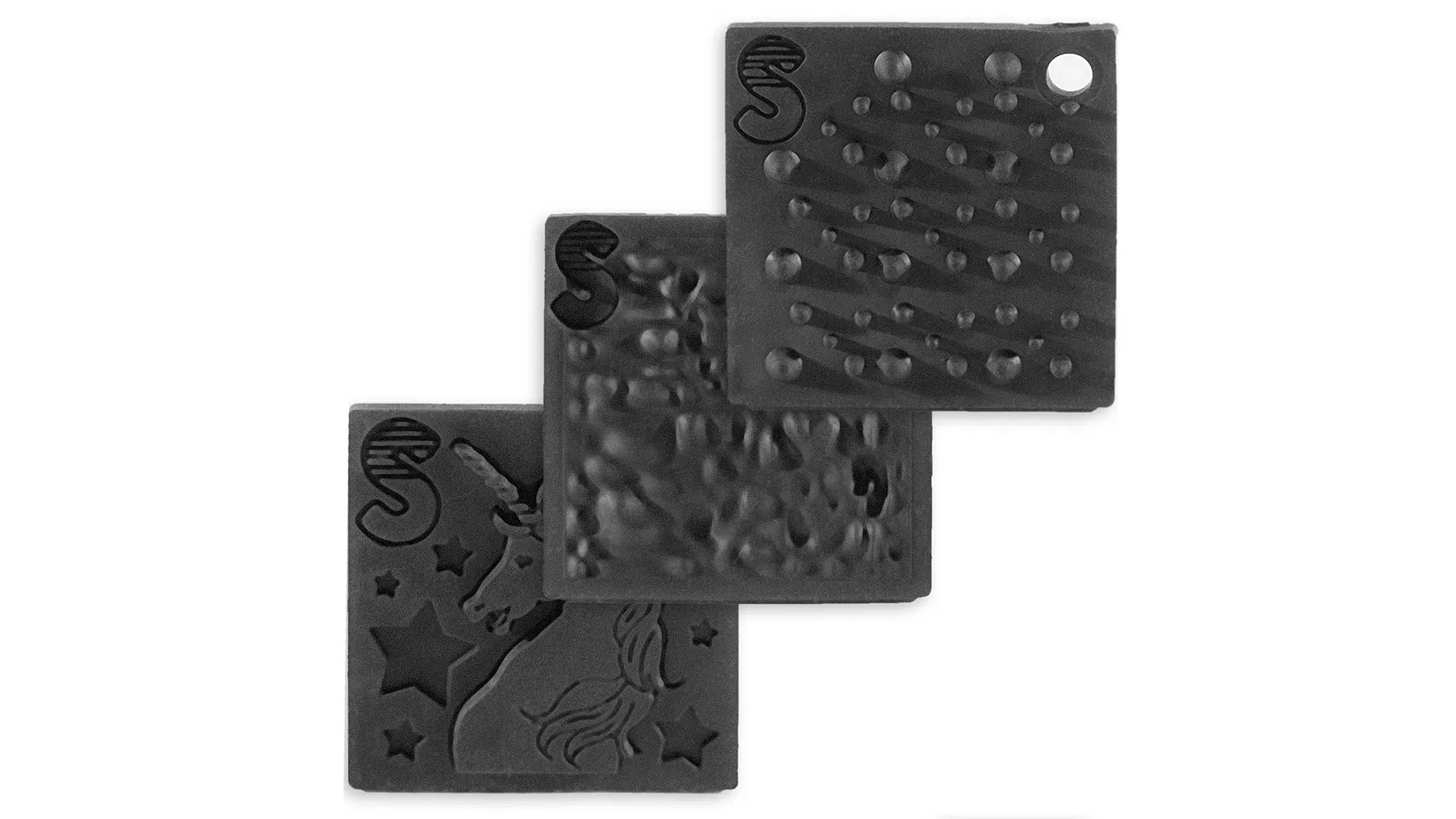 School and work-friendly textured squares